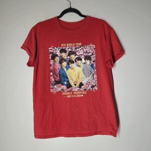 BTS Love Yourself Speak Yourself Tour  Soldier Field IL Exclusive Red T-Shirt M